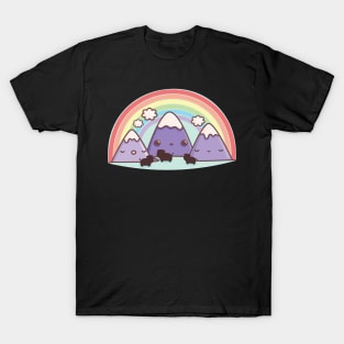 Cute rainbow mountains T-Shirt